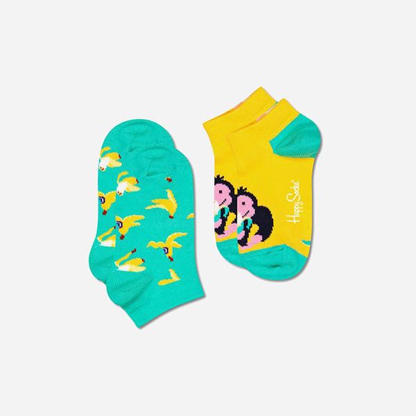 Happy Socks Happy Socks 2-pak Monkey & Banana Low KMNB02-7000