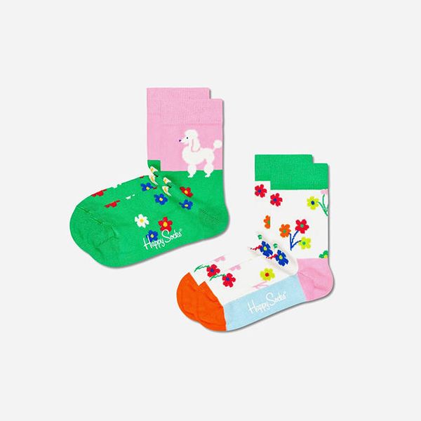 Happy Socks Happy Socks 2-pak Poodle & Flowers KPDF02-7300