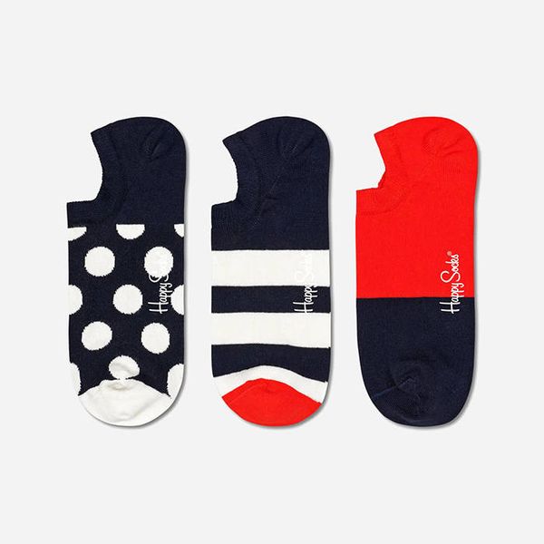 Happy Socks Happy Socks 3-pack Big Dot No Show BDO39-6500