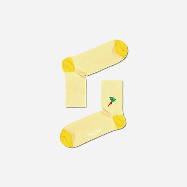 Happy Socks Happy Socks Ribbed Embroidery Veggi 1/2 Crew REVEG13-2000
