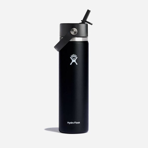 Hydro Flask Бутилка Hydro Flask 24 унции с широко гърло с гъвкава сламена капачка W24BFS001