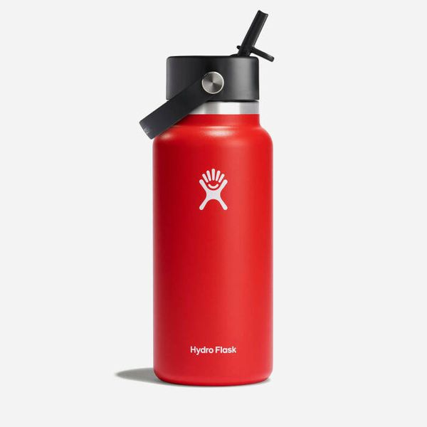 Hydro Flask Бутилка Hydro Flask 32 унции широко гърло с гъвкава капачка от слама W32BFS612