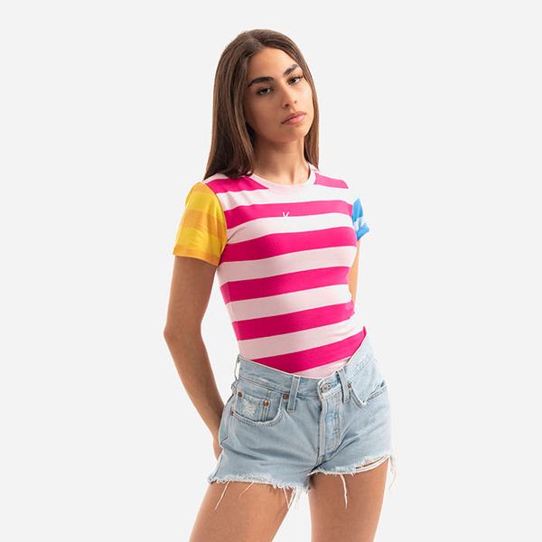 Karl Kani Karl Kani Small Signature Block Stripe Tight Tee 6130386