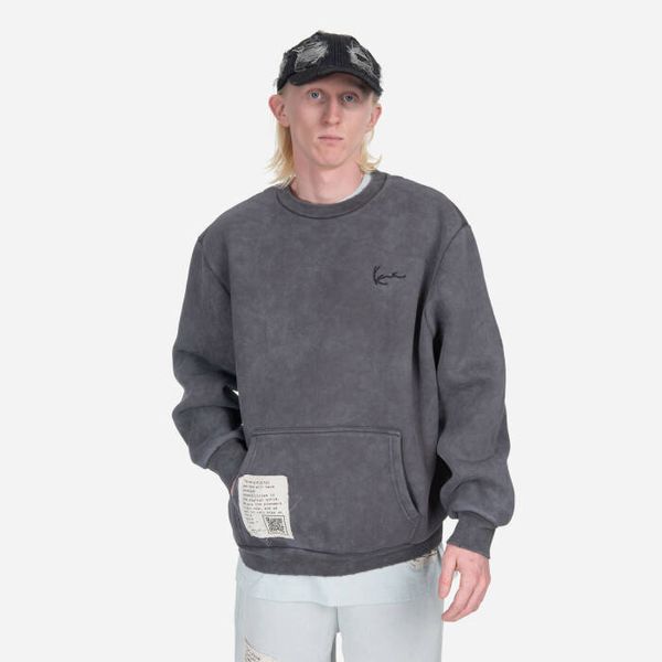 Karl Kani Мъжки суитшърт Karl Kani Chest Signature Destroyed OS Crew 6029145