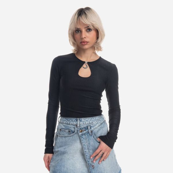 KSUBI Дамска тениска KSUBI Charmed Keyhole Longsleeve Top WPS23FT001 BLACK