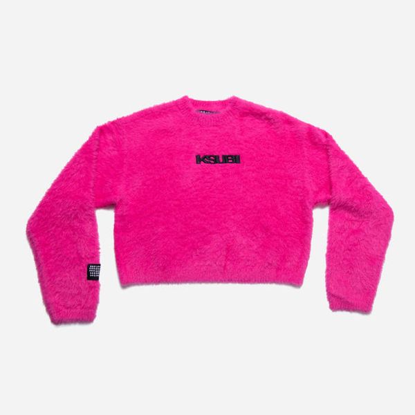 KSUBI Дамски скъсен пуловер KSUBI WPS23KW001 РОЗОВ