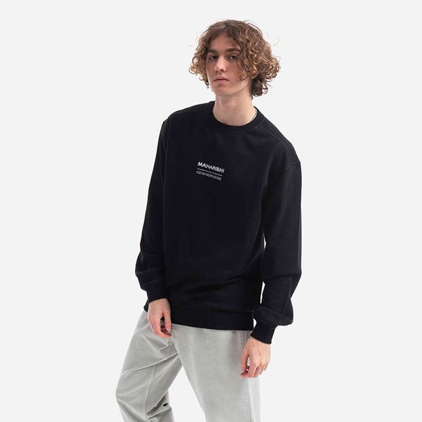 Maharishi Maharishi Miltype Embroidered Crew Sweat 7011 BLACK