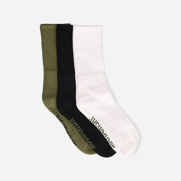 Maharishi Maharishi Sports Socks 3-pack 9744 WHITE/BLACK/OLIVE