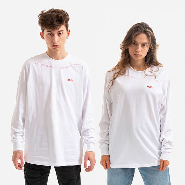 * marka niezdefiniowana 032c Dead Poets Longsleeve Tee SS22-C-1042-M WHITE