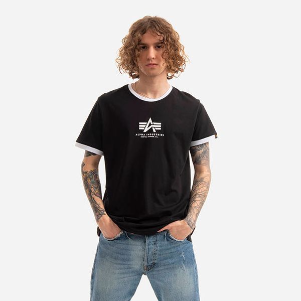 * marka niezdefiniowana Alpha Industries Basic Tee Contrast ML 106501 95