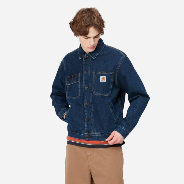 * marka niezdefiniowana Carhartt WIP Saledo Jacket I031925 BLUE STONE WASHED