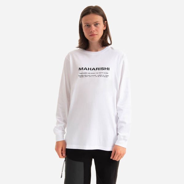 * marka niezdefiniowana Maharishi Miltype Embroidered Longsleeve T-Shirt 9754 WHITE