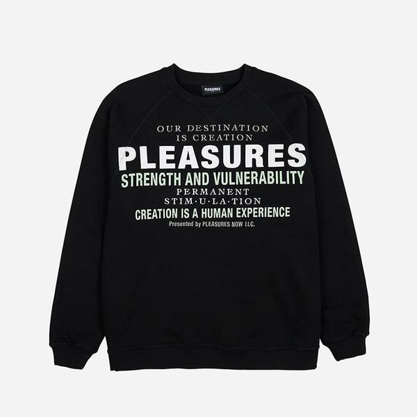 * marka niezdefiniowana Pleasures Permanent Crewneck P22SP017-BLACK