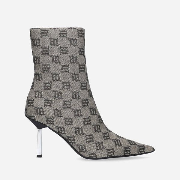 MISBHV MISBHV Sasha Ankle Boot 122BW927 MONOGRAM BEIGE