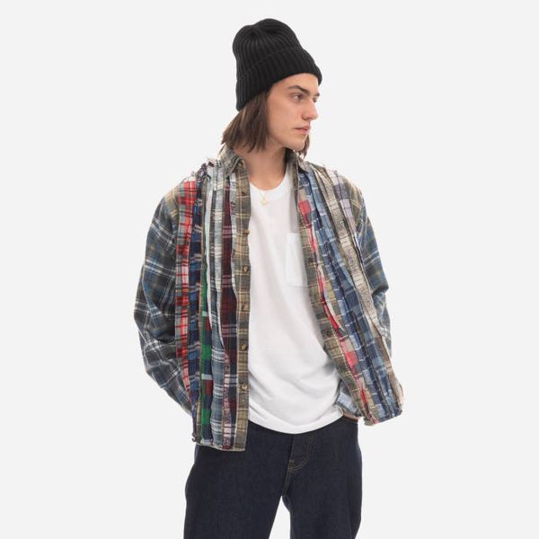 Needles Мъжка риза Needles фланелена панделка риза асорти 0312