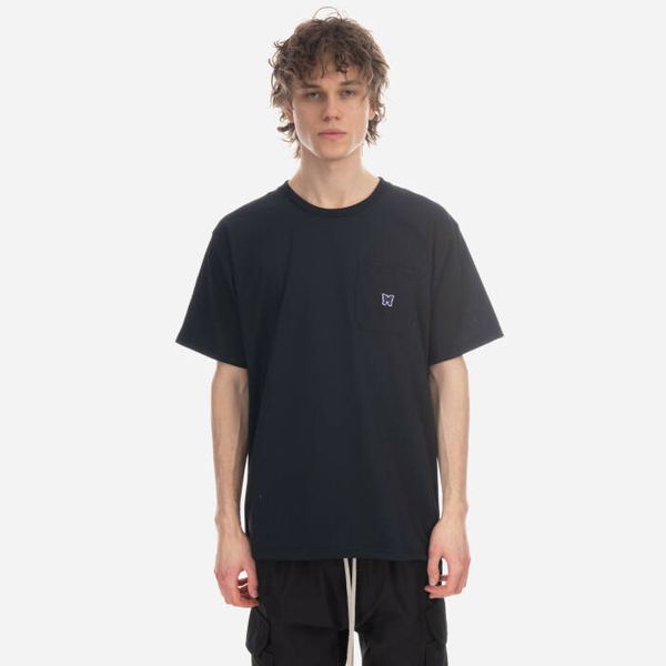 Needles Мъжка тениска Needles S/S тениска с кръгла яка MR318 ЧЕРНА