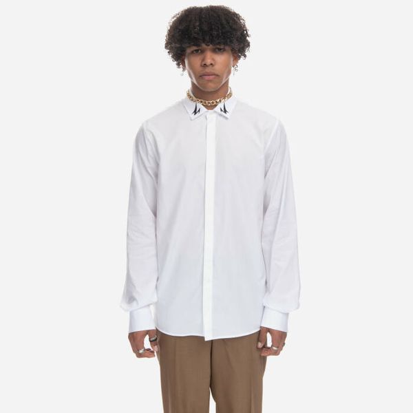 Neil Barrett Мъжка риза Neil Barrett Детайл с яка с болтове PBCM136-U000S 526