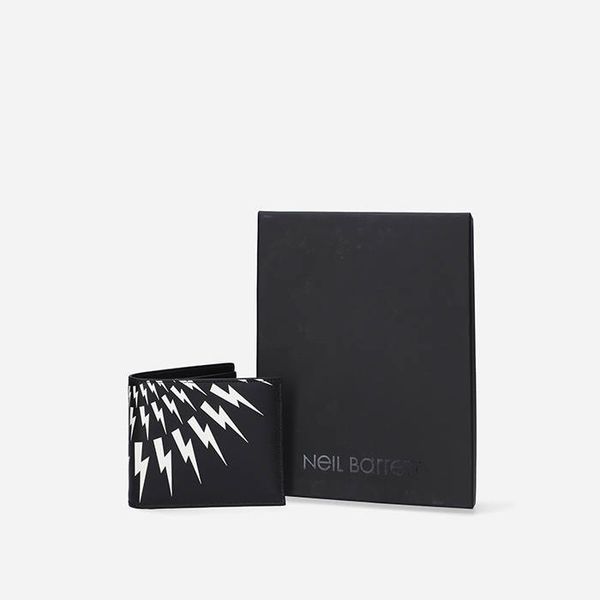 Neil Barrett Neil Barrett Fair-Isle Thunderbolt Leather Bifold Wallet BSG190A-C9200 524