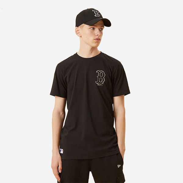 New Era New Era Boston Red Sox Metallic Logo Black T-Shirt 12893117