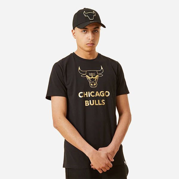 New Era New Era Chicago Bulls Metallic Logo Black T-Shirt 12893106