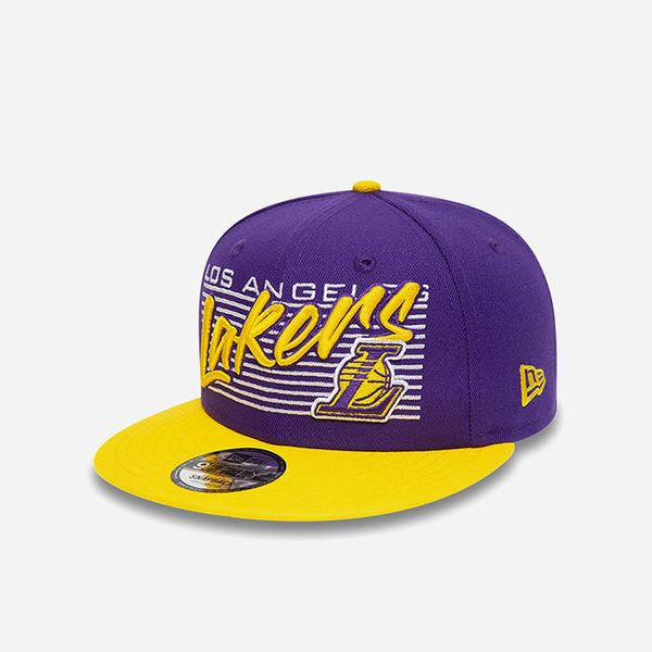 New Era New Era Los Angeles Lakers NBA Wordmark Purple 9FIFTY Snapback Cap 60240545
