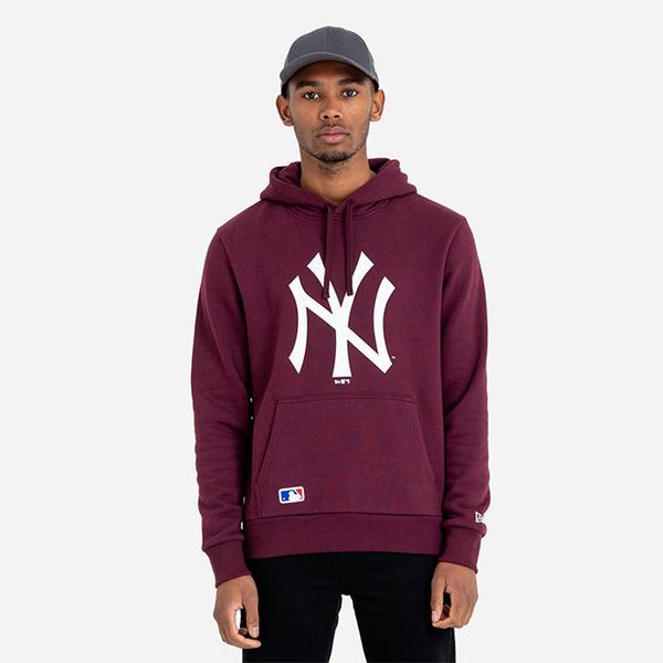 New Era New Era New York Yankees Team Logo Maroon Hoodie 11863699