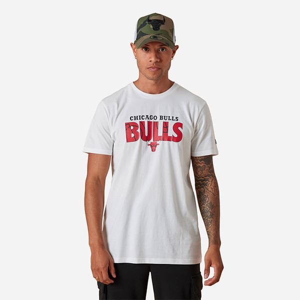 New Era New Era T-shirt Blanc Chicago Bulls NBA 13083890