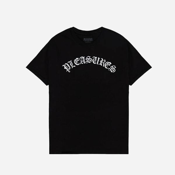 PLEASURES Мъжка тениска PLEASURES Old Logo T-shirt P23SP063-BLACK