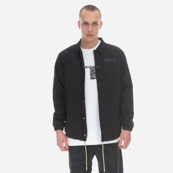 PLEASURES Мъжко яке PLEASURES Огънато туристическо яке P23SP005-ЧЕРНО