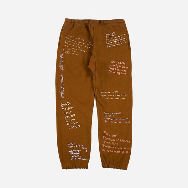 PLEASURES PLEASURES Remote Sweat Pants P21W026-BROWN