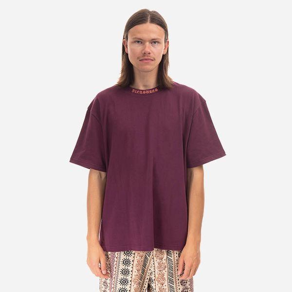 PLEASURES PLEASURES Sorrow Heavyweight T-shirt P22F003-BURGUNDY