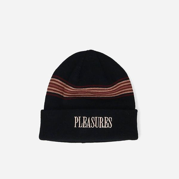 PLEASURES PLEASURES Wander Striped Beanie P21W062-BLACK
