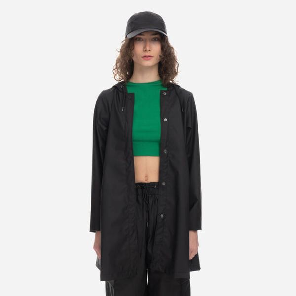 Rains Дамско яке Rains А-силует W Яке 18050 ЧЕРНО
