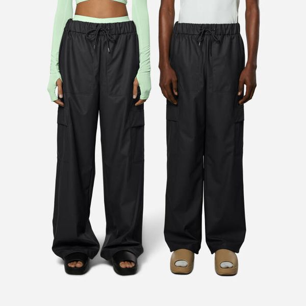 Rains Панталон Rains Широк панталон Cargo Rain Pants 18990 ЧЕРЕН