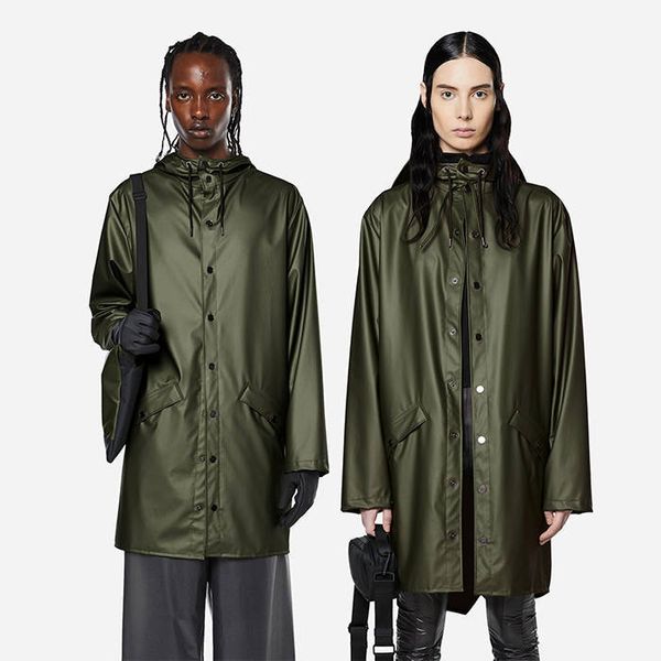 Rains Rains Essential Long Jacket 12020 EVERGREEN