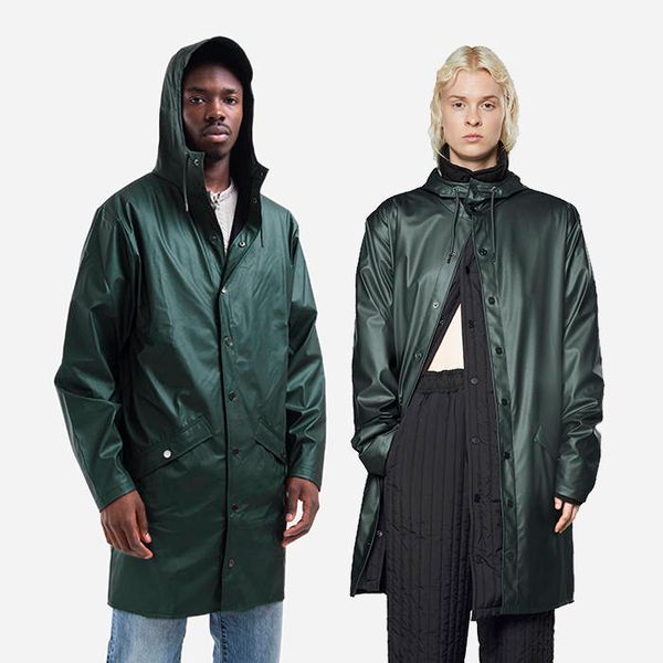 Rains Rains Essential Long Jacket 12020 SILVER PINE