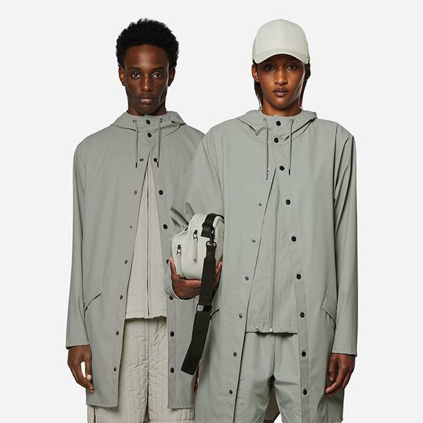 Rains Rains Long Jacket 12020 CEMENT