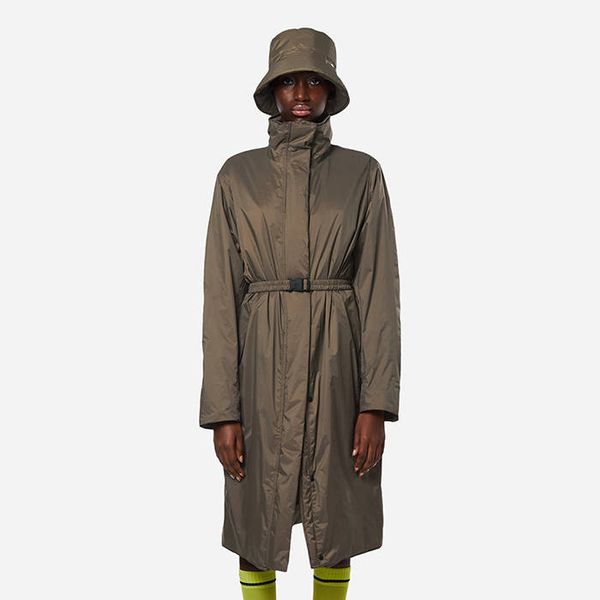 Rains Rains Long Padded Nylon W Coat 15500 WOOD