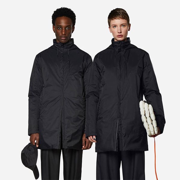 Rains Rains Padded Nylon Coat 15480 BLACK