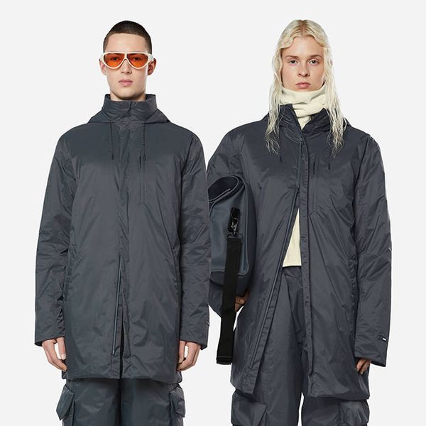 Rains Rains Padded Nylon Coat 15480 SLATE