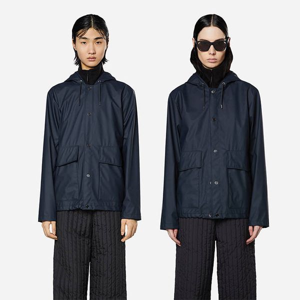 Rains Rains Short Hooded Coat 18260 NAVY