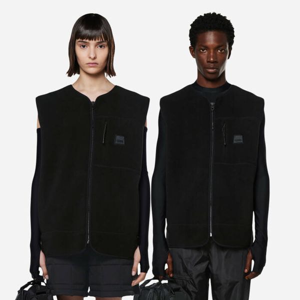 Rains Жилетка Rains Поларена жилетка 18510 ЧЕРНА