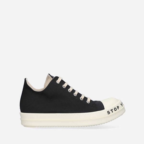 Rick Owens Дамски обувки маратонки Rick Owens DRKSHDW Denim Shoes DS01C6802 MUEP8 BLACK/MILK/MILK/BLACK