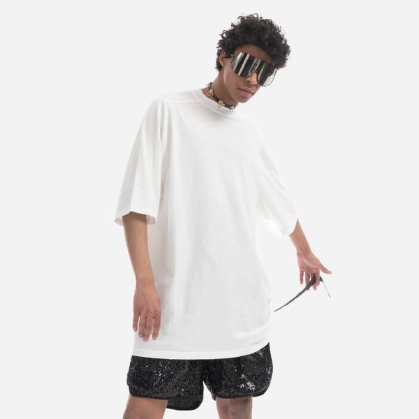 Rick Owens Мъжка тениска Rick Owens DRKSHDW Плетена тениска Jumbo SS Tee DU01C6274 RN MILK
