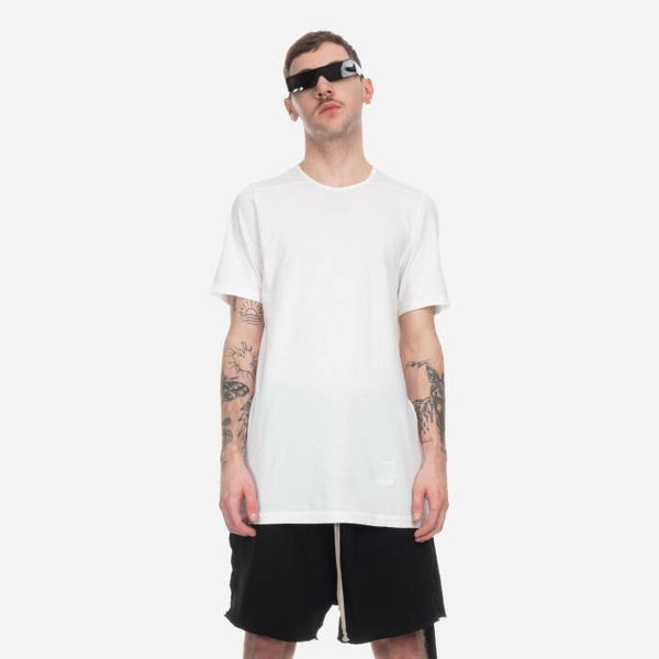 Rick Owens Мъжка тениска Rick Owens DRKSHDW Плетена тениска Level Tee DU01C6250 RN MILK