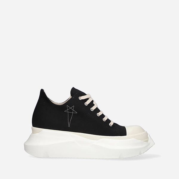 Rick Owens Мъжки обувки маратонки Rick Owens DRKSHDW Denim Shoes Abstract Low Sneak DU01C6842 DQEM4 BLACK/PEARL/MILK