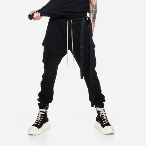 Rick Owens Мъжки панталон Rick Owens DRKSHDW Mastodon Cut DU01C6386 RIG BLACK