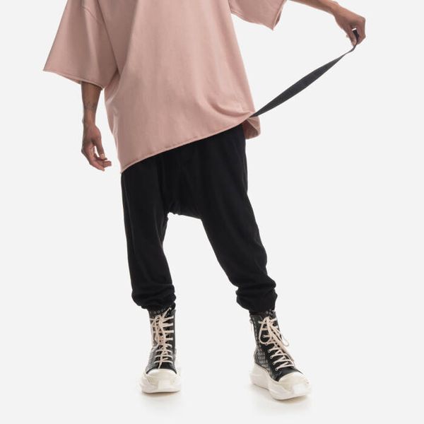 Rick Owens Мъжки панталон Rick Owens DRKSHDW плетени панталони DU01C6395 RN ЧЕРЕН