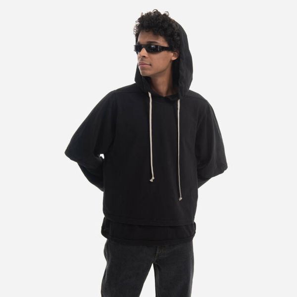 Rick Owens Мъжки суичър Rick Owens DRKSHDW Hustler Hoodie DU01C6281 RIGRN ЧЕРЕН