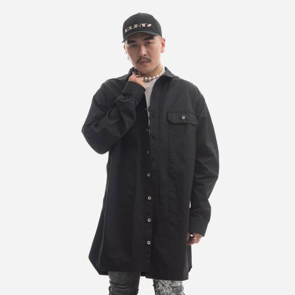 Rick Owens Мъжко яке Rick Owens DRKSHDW Woven Jacket Jumbo DU01C6753 MUEP3 BLACK/PEARL